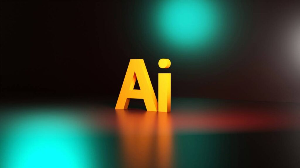 An abstract illustration depicting the term "AI"